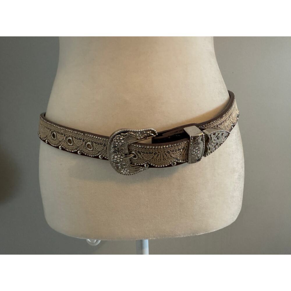 Kids XL 2in wide rhinestone belt